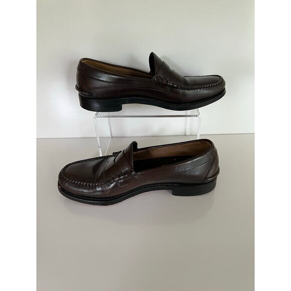 Johnston & Murphy Penny Loafer Slip On Shoe Cognac Brown Leather Size 9 E JL main image 11